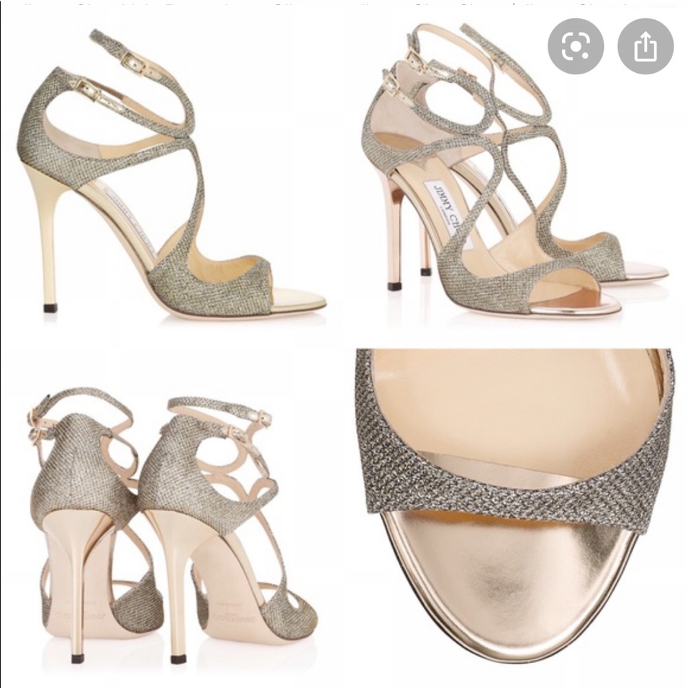 Jimmy Choo metallic heels. Size 7.5. Beautiful.